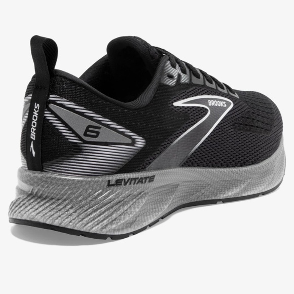 NWT Women's Brooks Levitate 6 Black/Blackened Pearl Running Sneaker (Size 7.5) - Picture 4 of 11